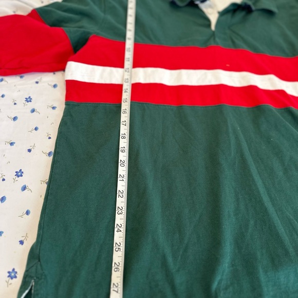 St. John’s Bay Sz: XXL Long Sleeve Rugby Colorblock Striped Multicolor Polo Top. - Picture 4 of 11